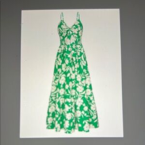 Grace Karin Floral Green Maxi Dress